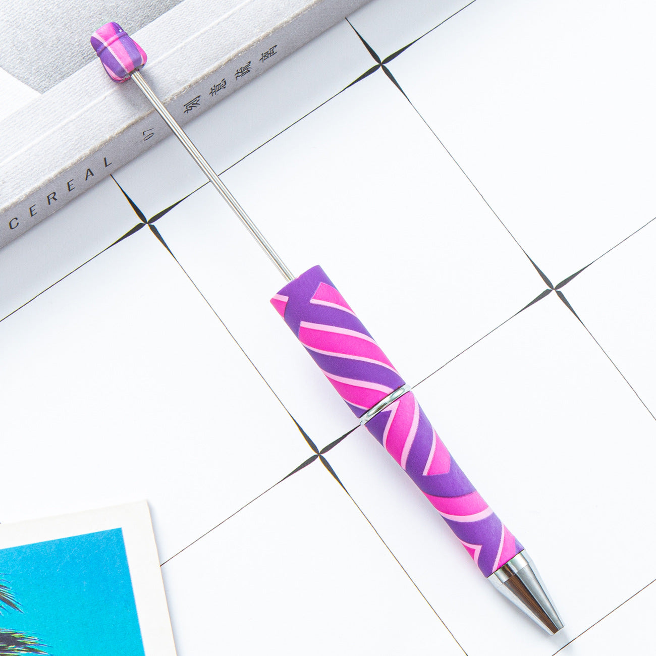 Wholesale Beadable Pens Cow Print Leopard Print Christmas Plastic Pen DIY for Beaded